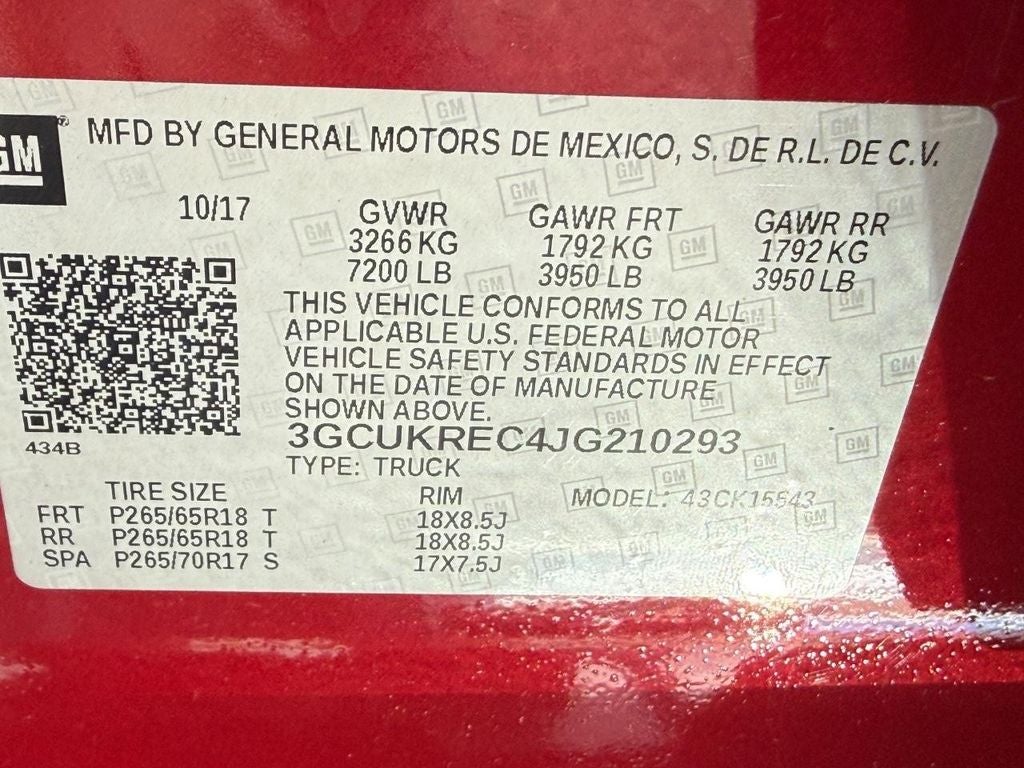 2018 Chevrolet Silverado 1500 LT LT2