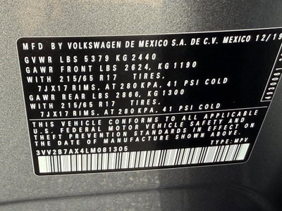 2020 Volkswagen Tiguan 2.0T SE 4Motion
