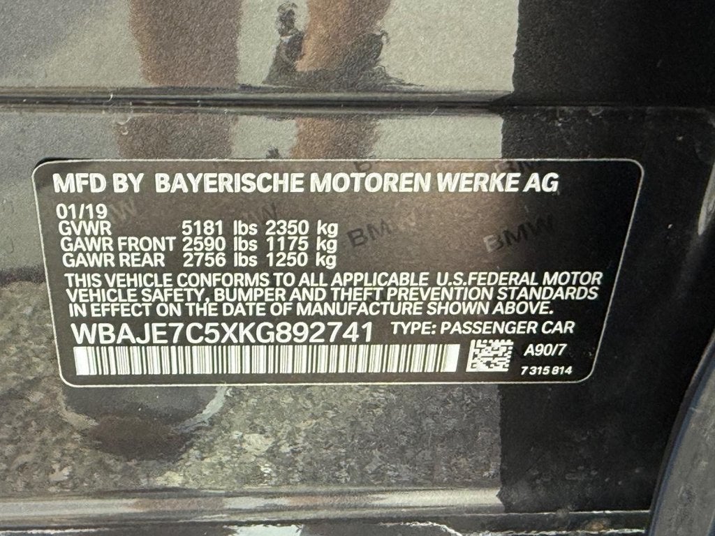 2019 BMW 5 Series 540i xDrive