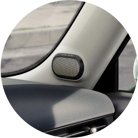 A close-up of the stitching on a section of the Sports Seats.