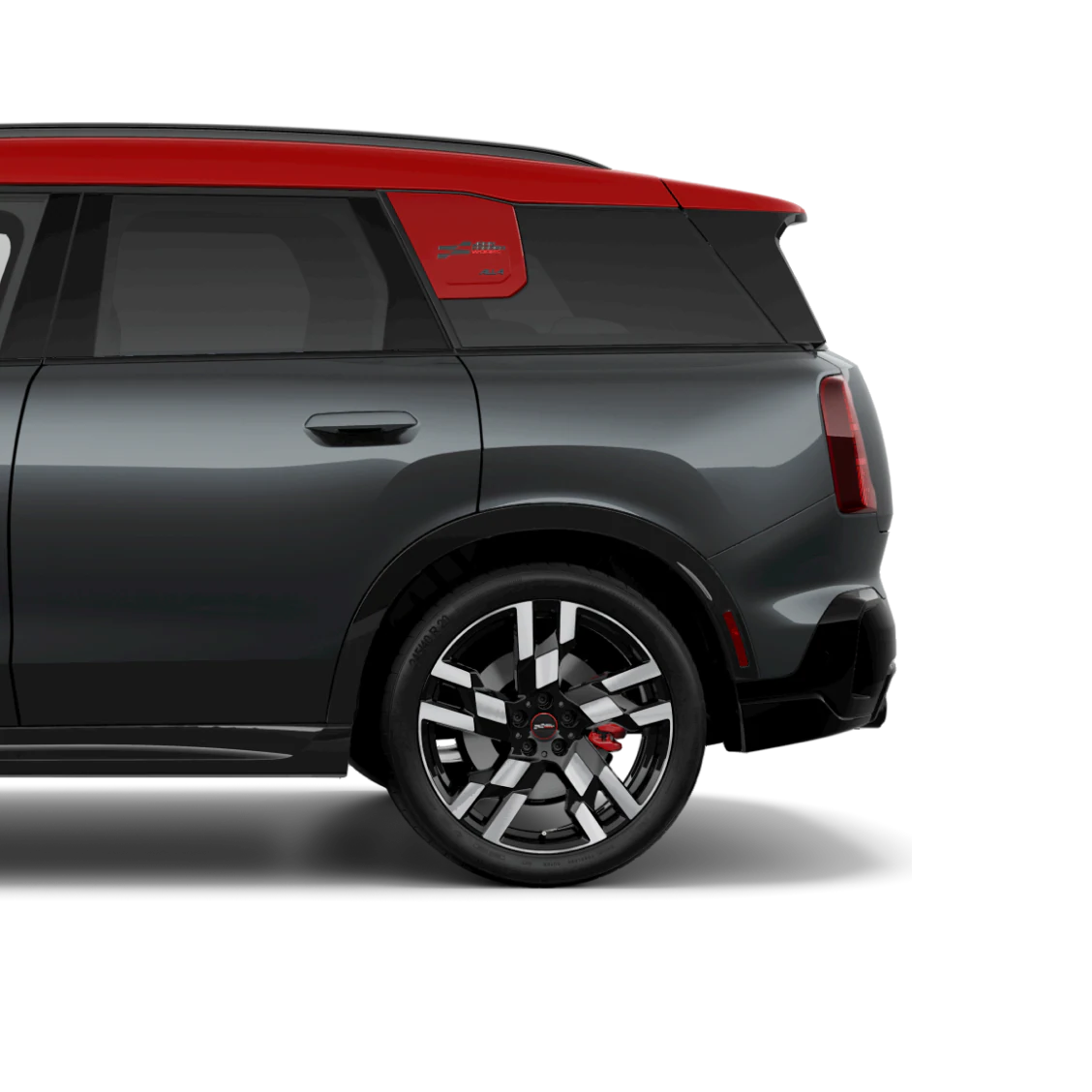 Side view of the rear end of the MINI Cooper Convertible.
